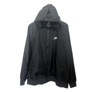 Nike Windrunner Hoodie Jacket Men’s Sz XL Black AR2191-010 Lined